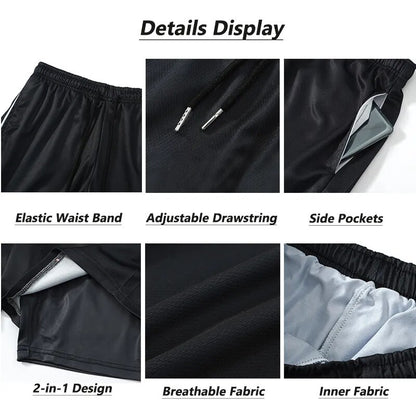 2 in-1 Compression Shorts for Men